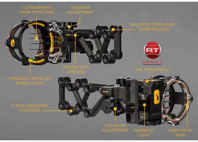 Trophy Ridge React H4 0.019 4-Pin Bow Sight - view number 6