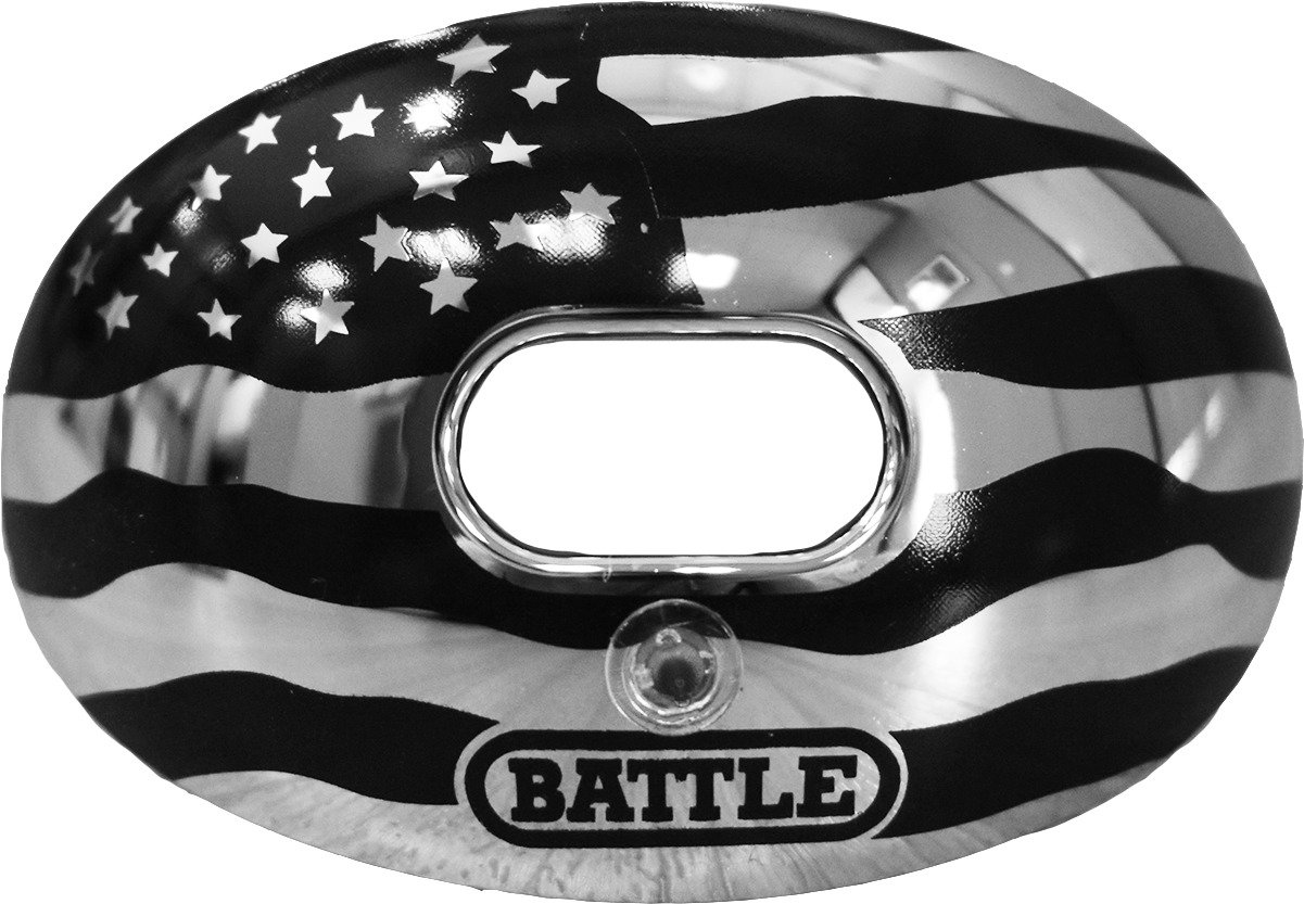Battle Adults' Oxygen Chrome American Flag Mouth Guard