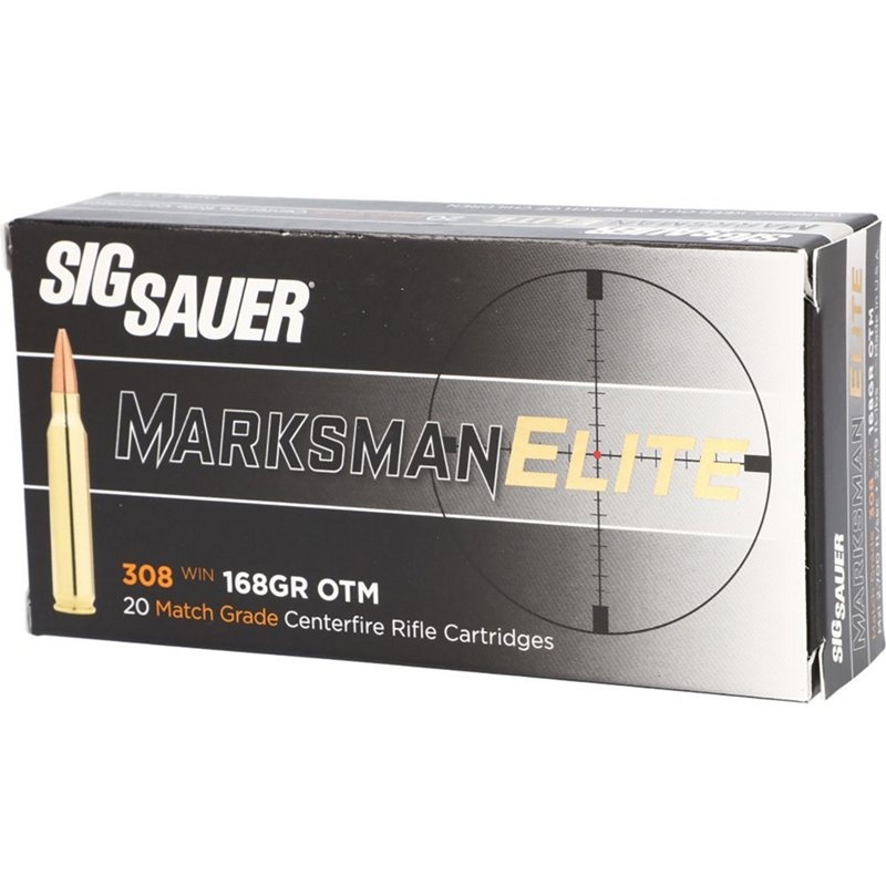 SIG SAUER Elite Performance Match Grade .308 Winchester 168-Grain Centerfire Rifle Ammunition