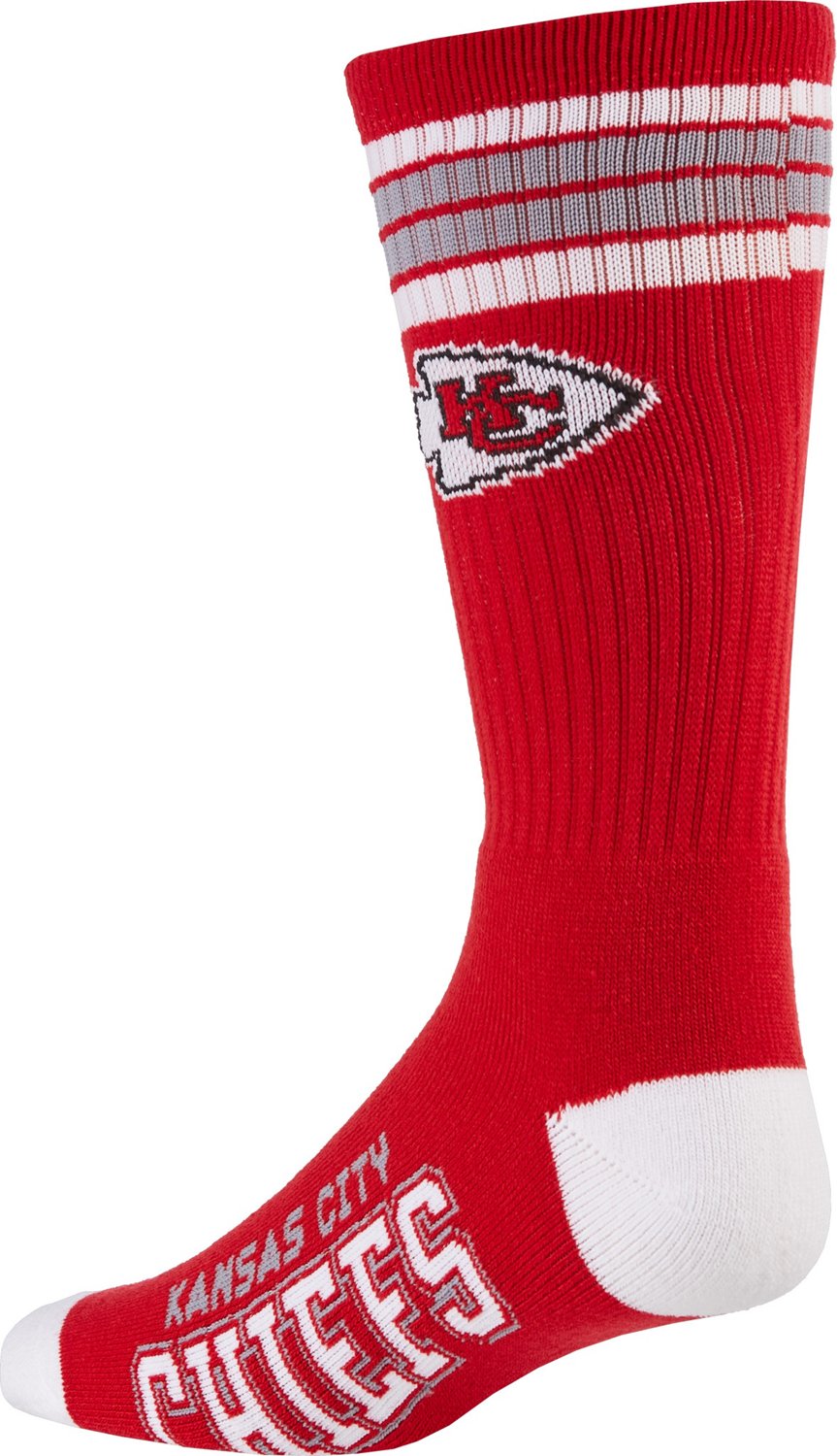 For Bare Feet Adults' Kansas City Chiefs 4-Stripe Deuce Socks - view number 2