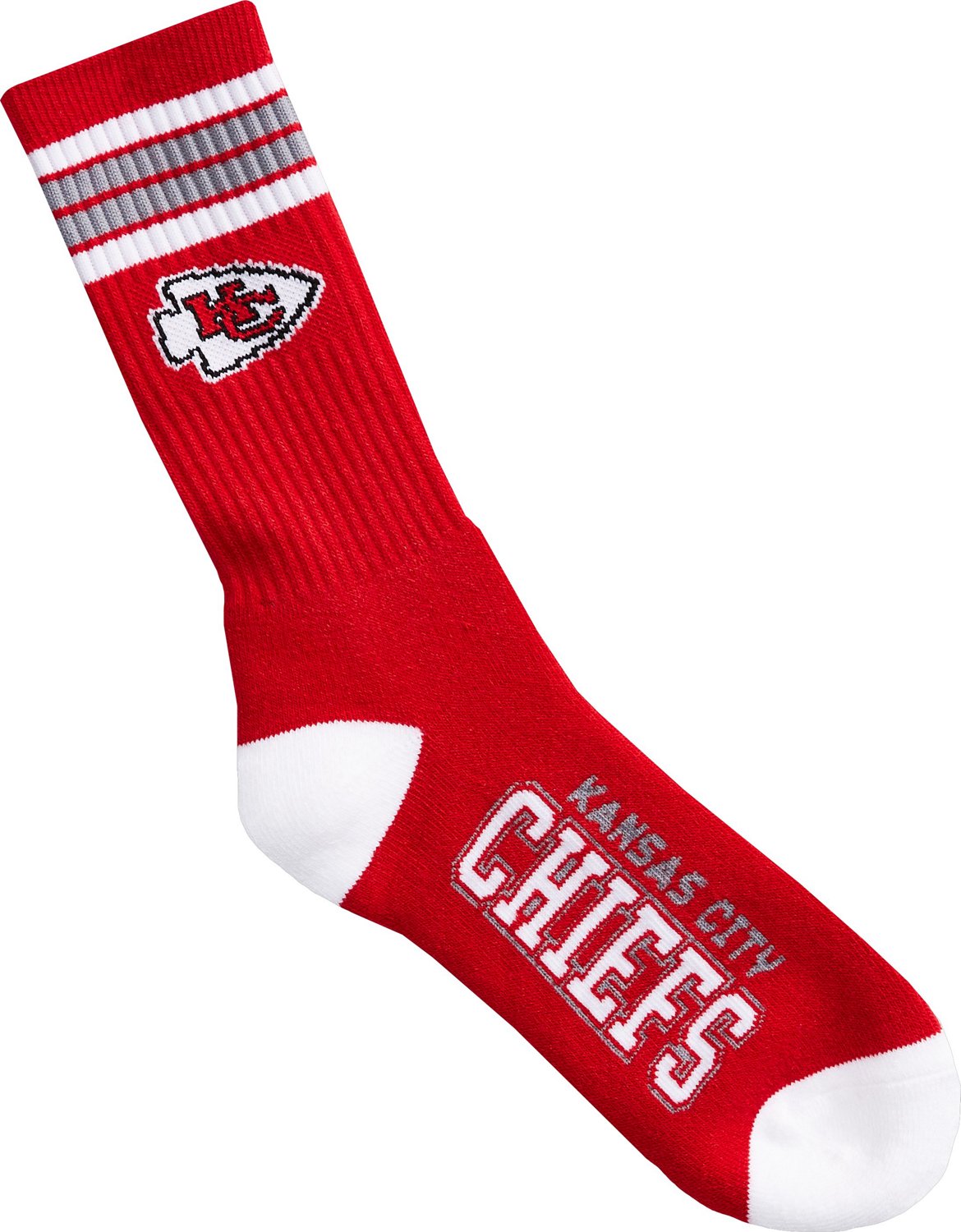 For Bare Feet Adults' Kansas City Chiefs 4-Stripe Deuce Socks - view number 3