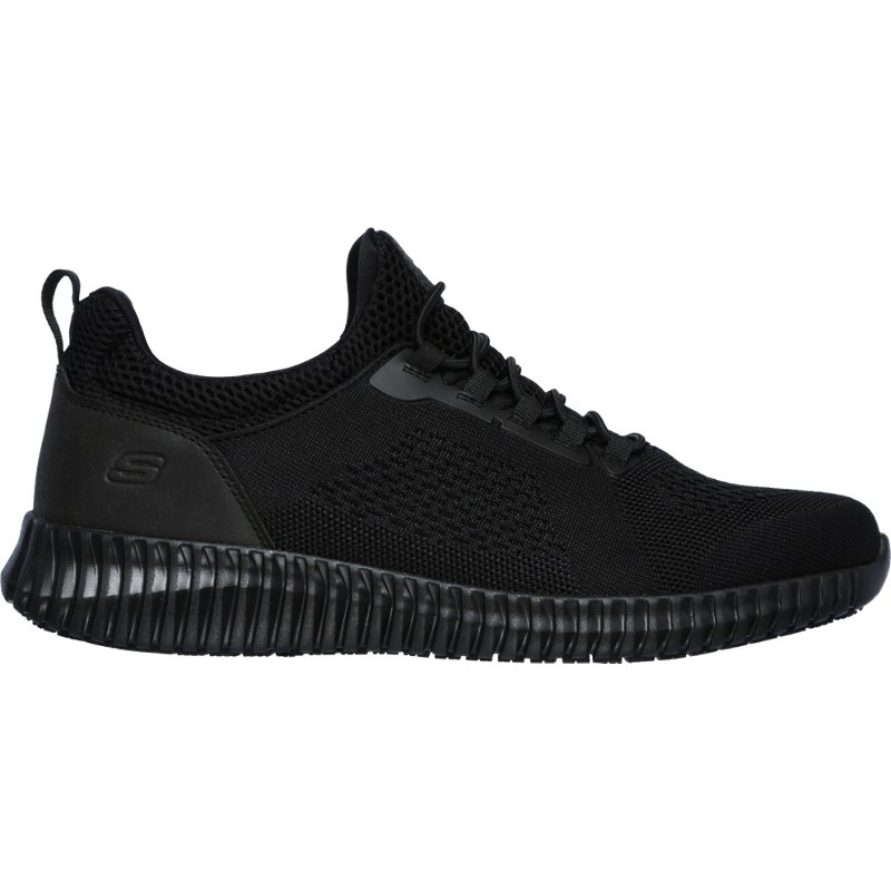 SKECHERS Men's Cessnock Service Shoes Black, 10 - Service Shoes at Academy Sports product image