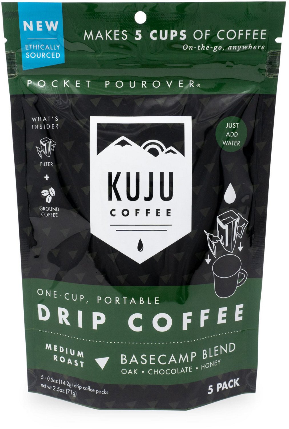 Kuju Coffee Basecamp Blend Pocket Pour Packets 5Pack Academy