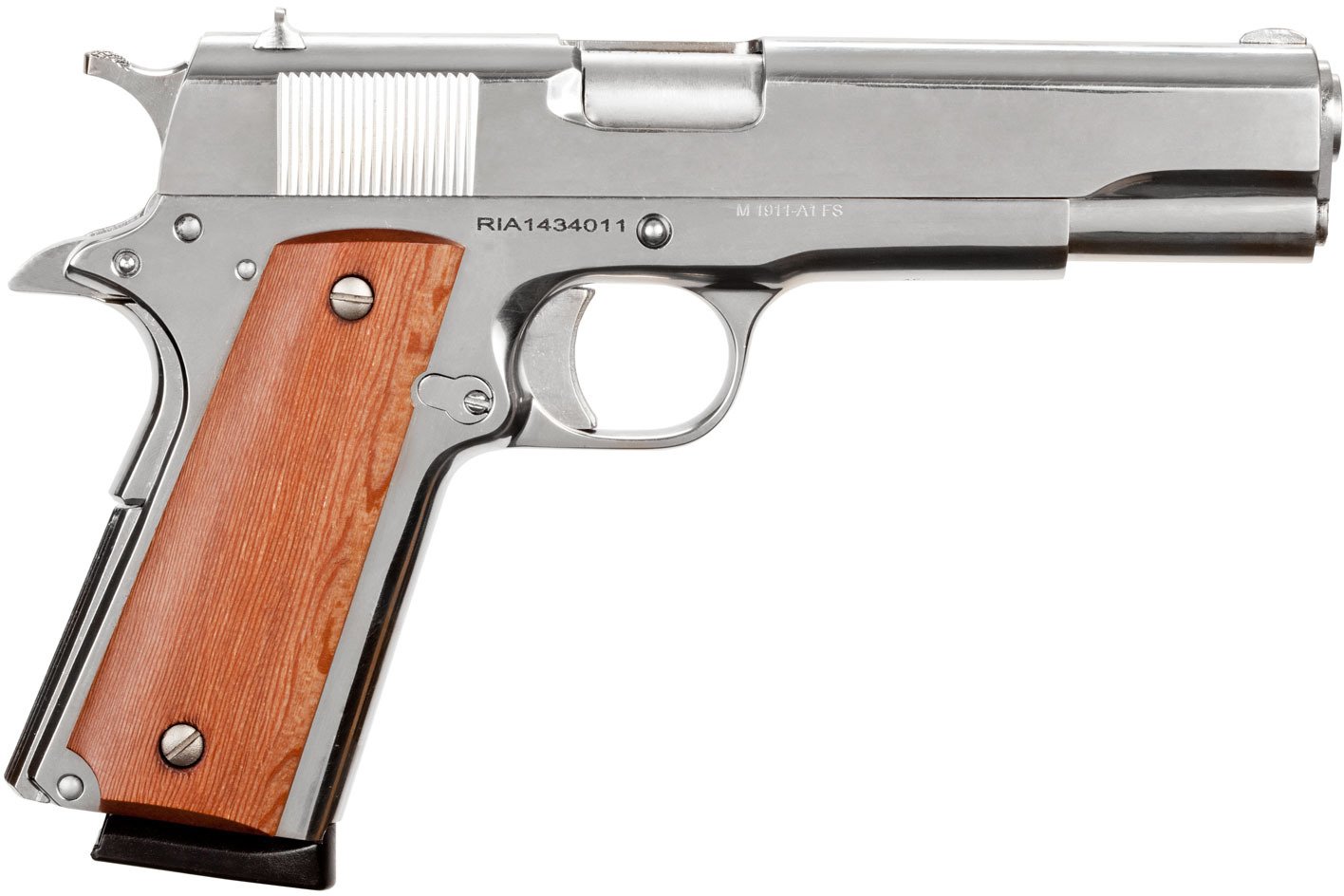 Rock Island Armory 1911 GI Standard FS Nickel 45 ACP Full-Size 8-Round Pistol