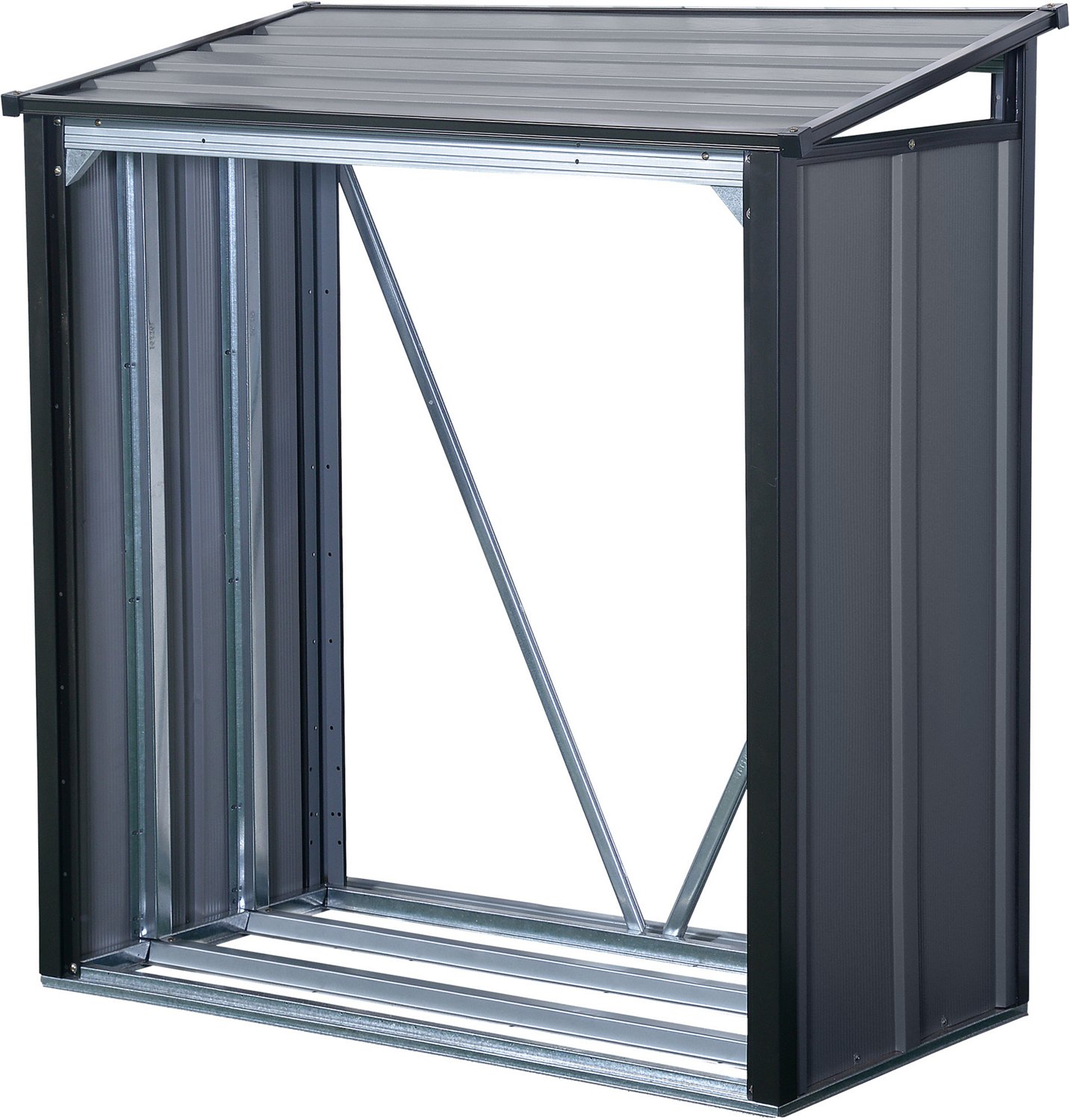 ShelterLogic Arrow 44 in x 23 in Pent-Style Firewood Rack