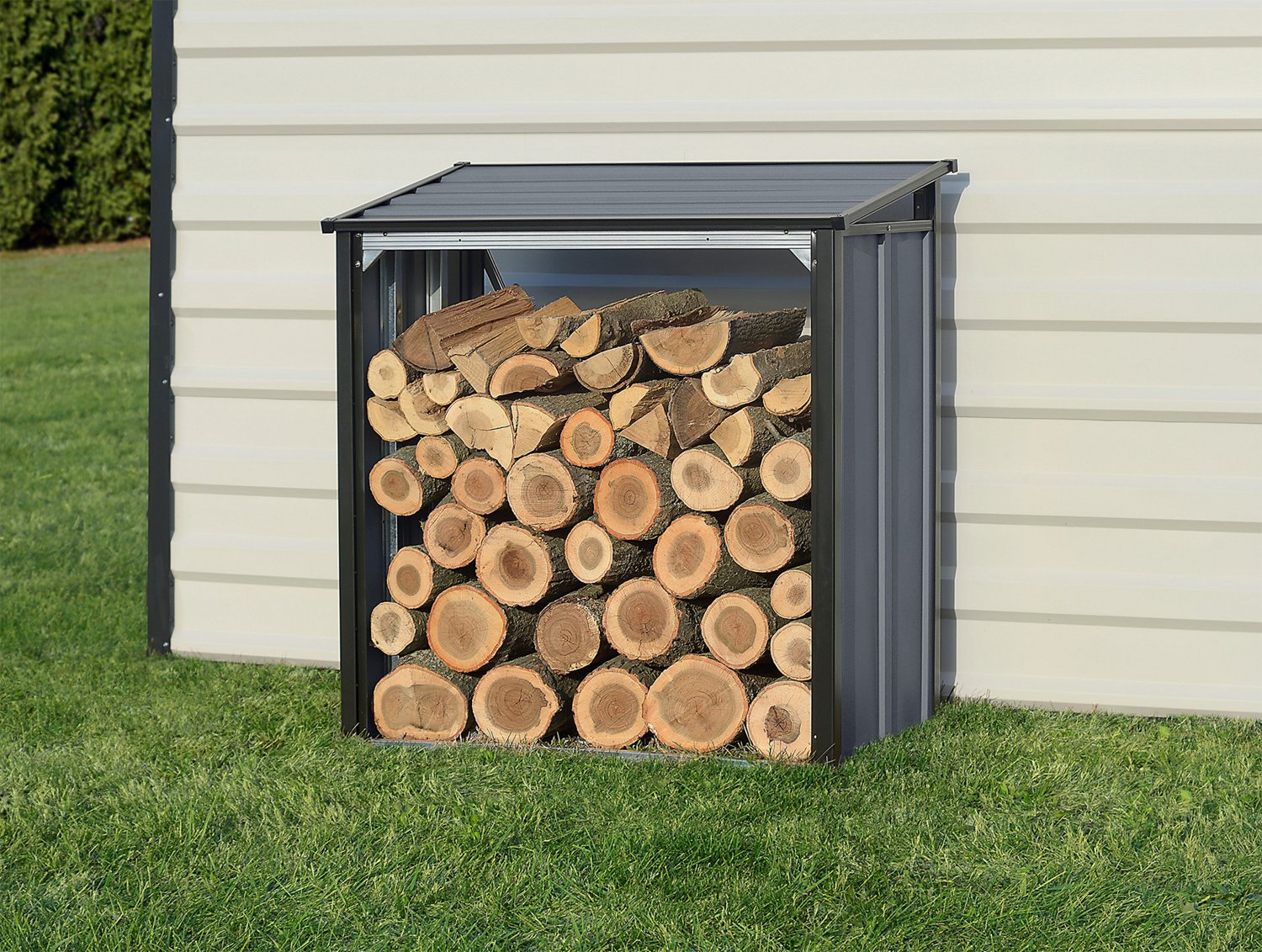 ShelterLogic Arrow 44 in x 23 in Pent-Style Firewood Rack - view number 4