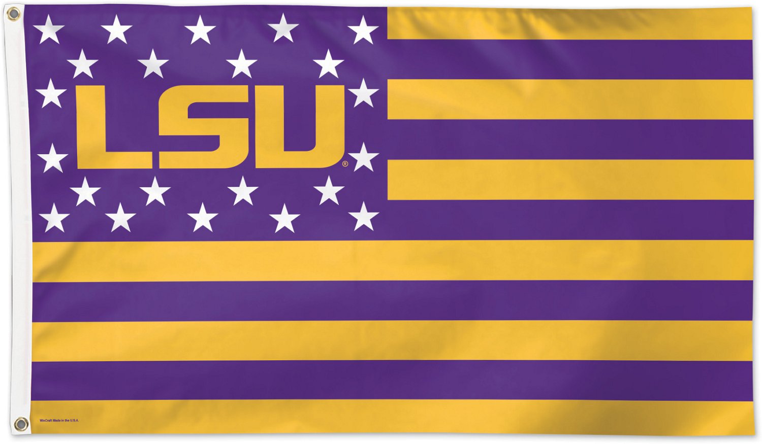 WinCraft Louisiana State University Tigers Stars Stripes Deluxe Flag
