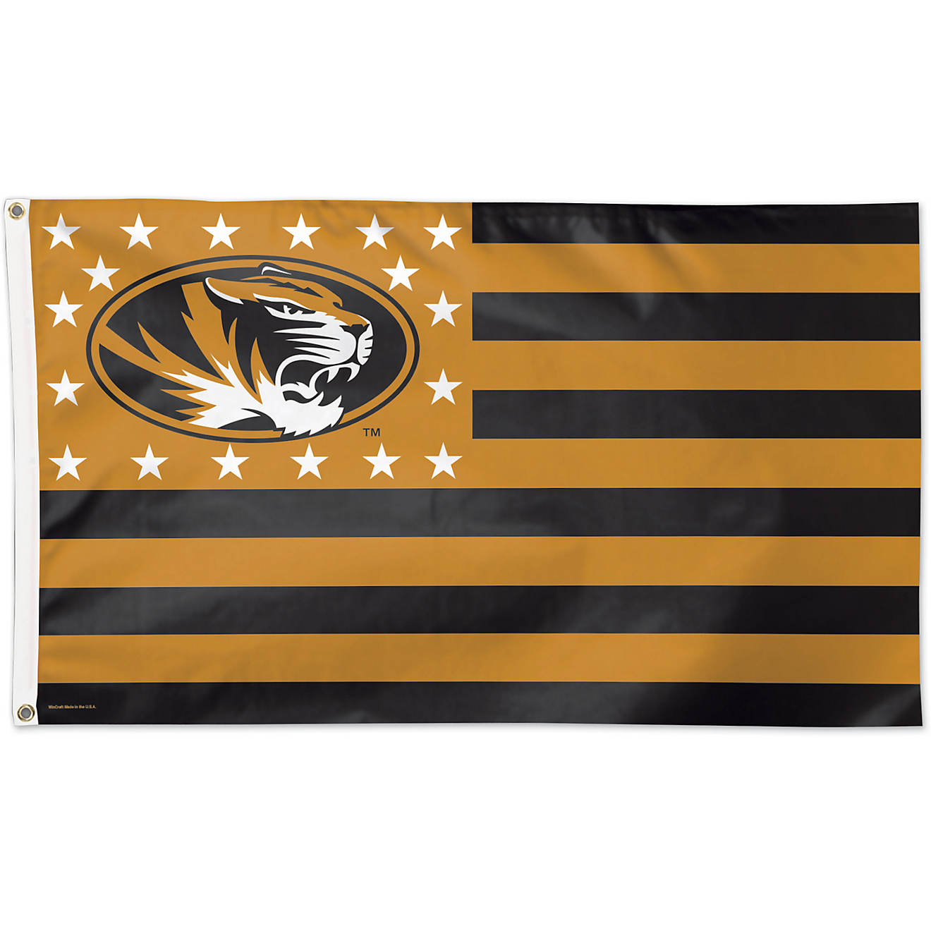WinCraft Missouri Tigers Stars and Stripes Deluxe Flag                                                                           - view number 1