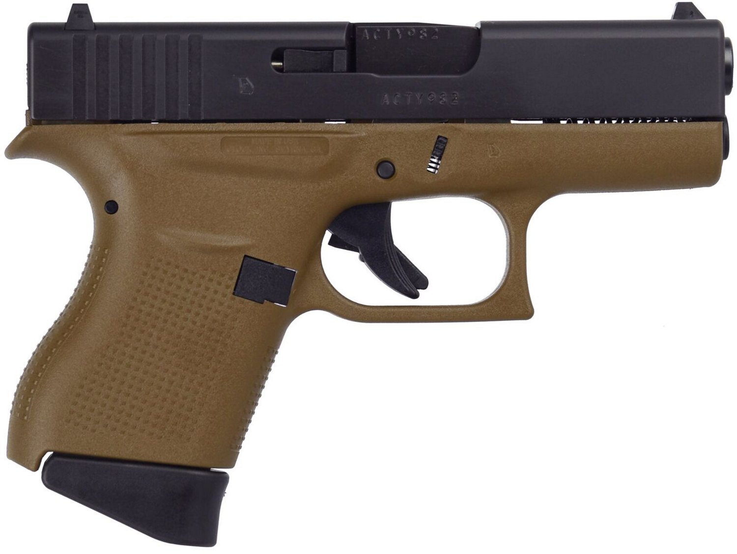 Glock G43 FDE/BLK 9mm Sub-Compact 6-Round Pistol