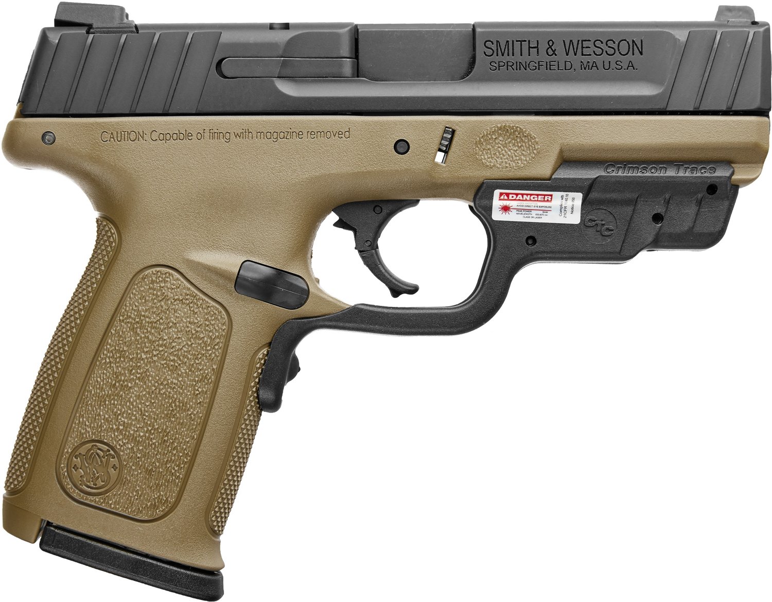 Smith & Wesson SD9 FDE Crimson Trace Laserguard RED Laser 9mm Full