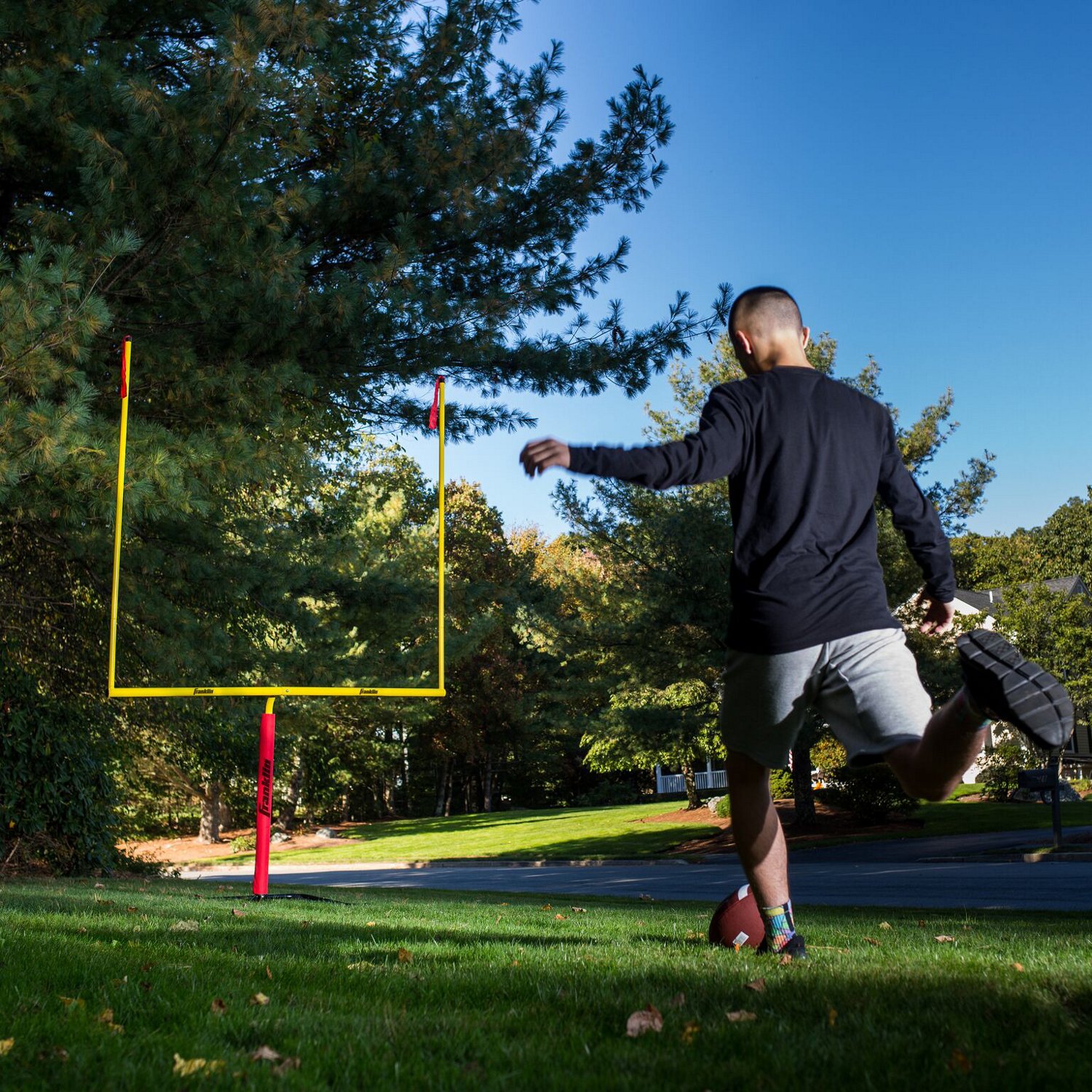 Franklin 8 ft 6 in x 5 ft 6 in Authentic Steel Football Goal Post - view number 2