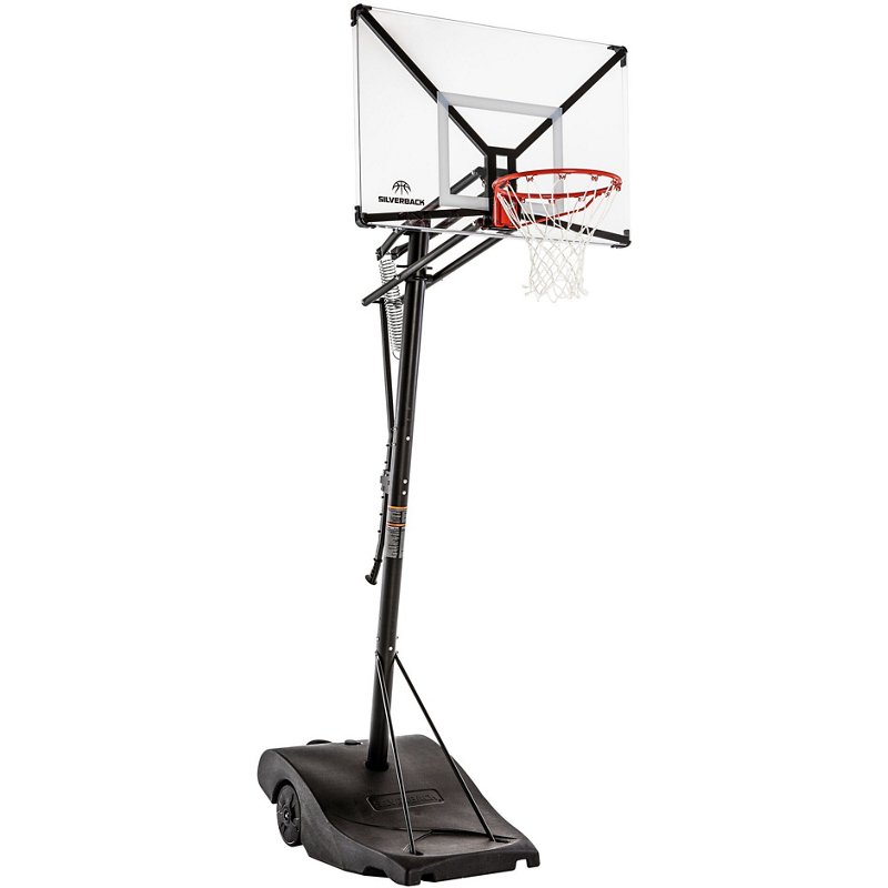 Silverback NXT 50 in Portable Basketball Hoop Black - Basketball Systems at Academy Sports