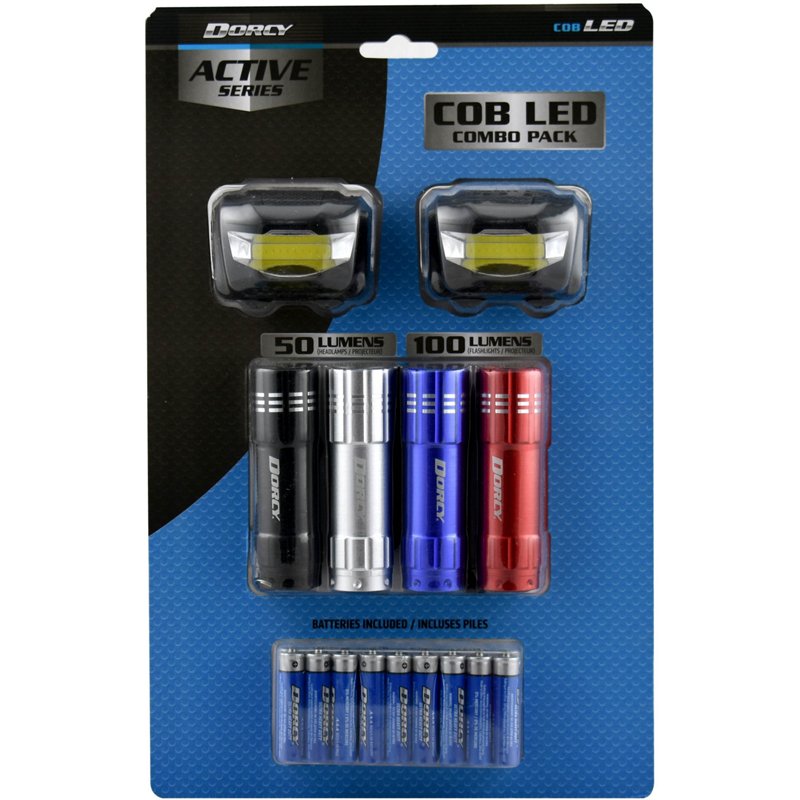 Dorcy COB Flashlight and Headlamp Combo 6-Pack - Flashlights at Academy Sports