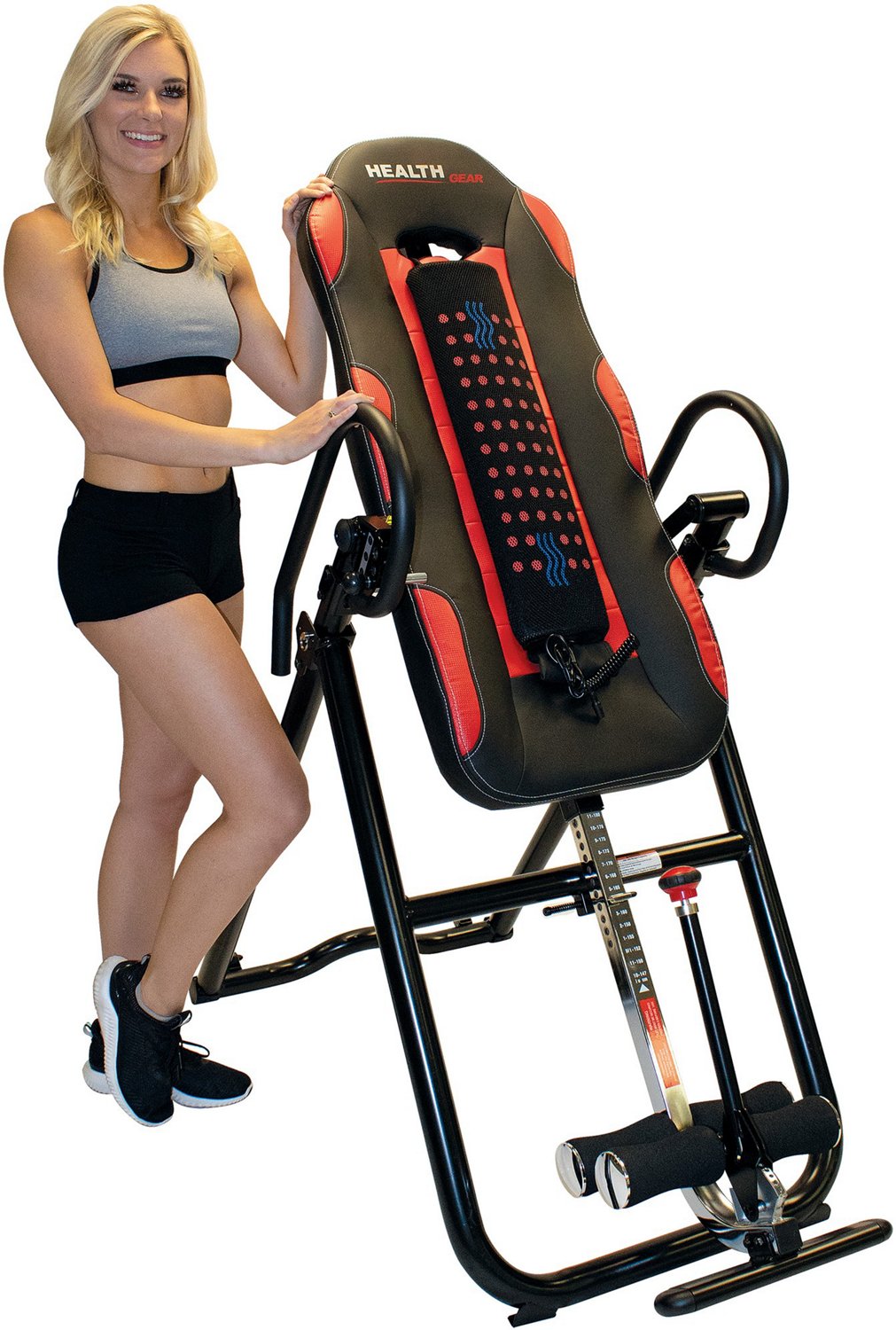Health Gear Deluxe Inversion Table with Heat and Massage Academy