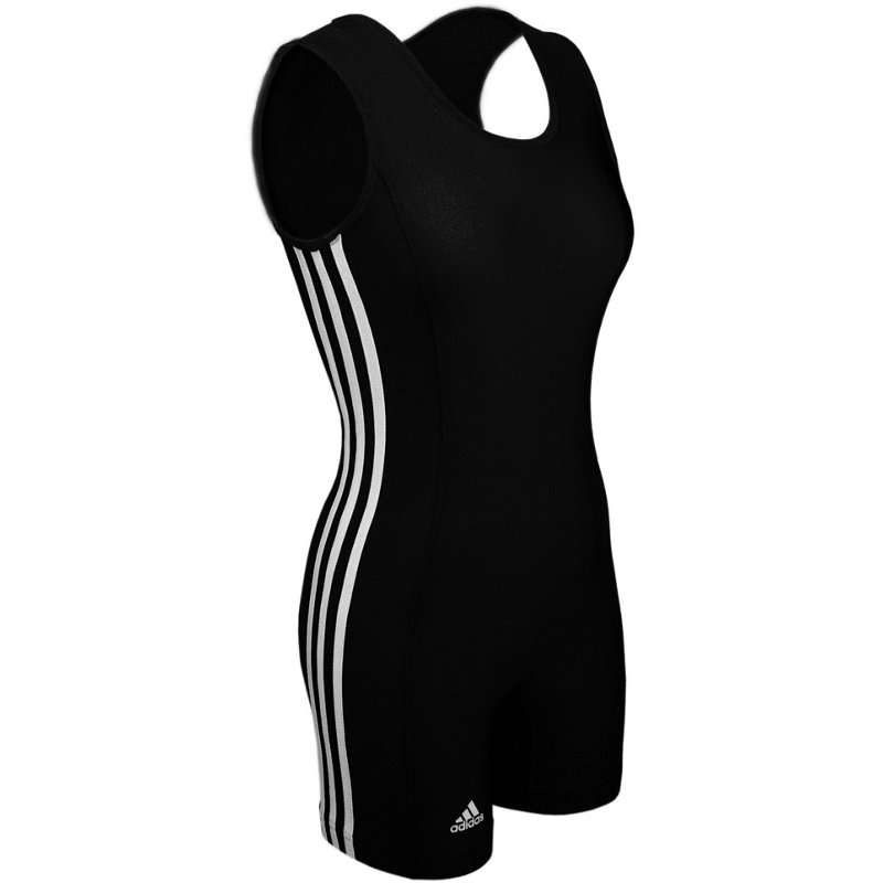 adidas Women's Performance LYCRA 3-Stripes Singlet Black, X-Small - Wrestling Accessories at Academy Sports