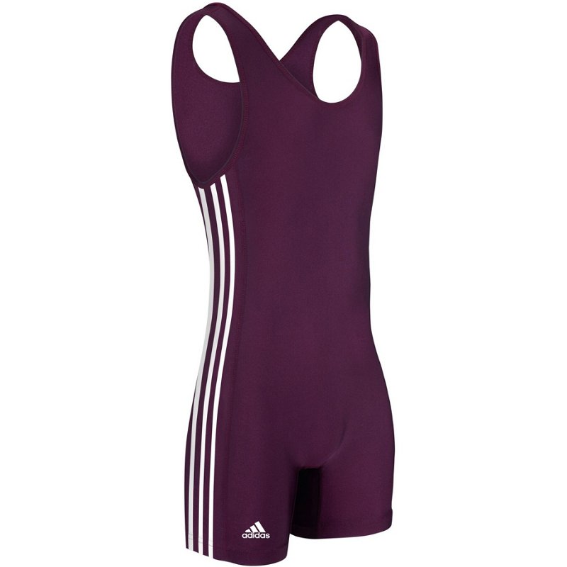 adidas Men's Wrestling Singlet Maroon, 2X-Large - Wrestling Accessories at Academy Sports