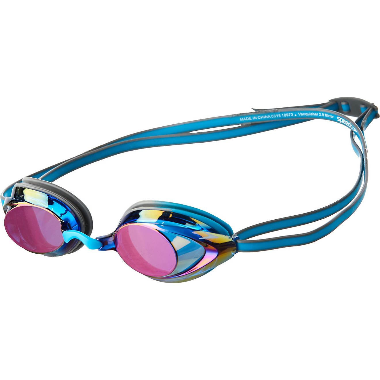 Pack of 2 Speedo Vanquisher 2.0 Adult Competitive Swim Goggle Blue 