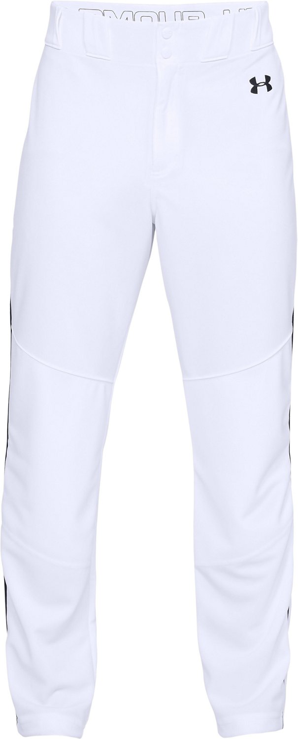 Under armour white baseball pants with red clearance piping