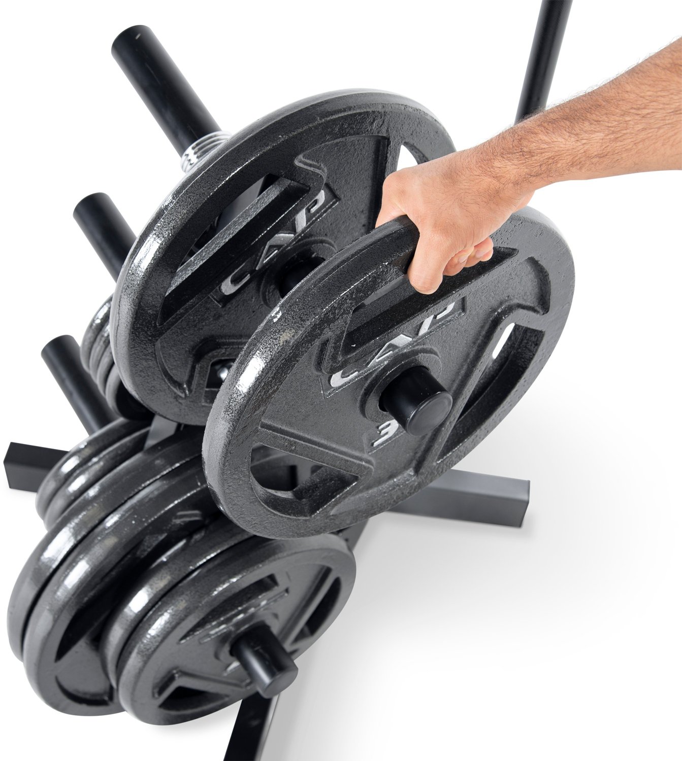 Cap barbell 2 inch olympic online plate and bar storage rack