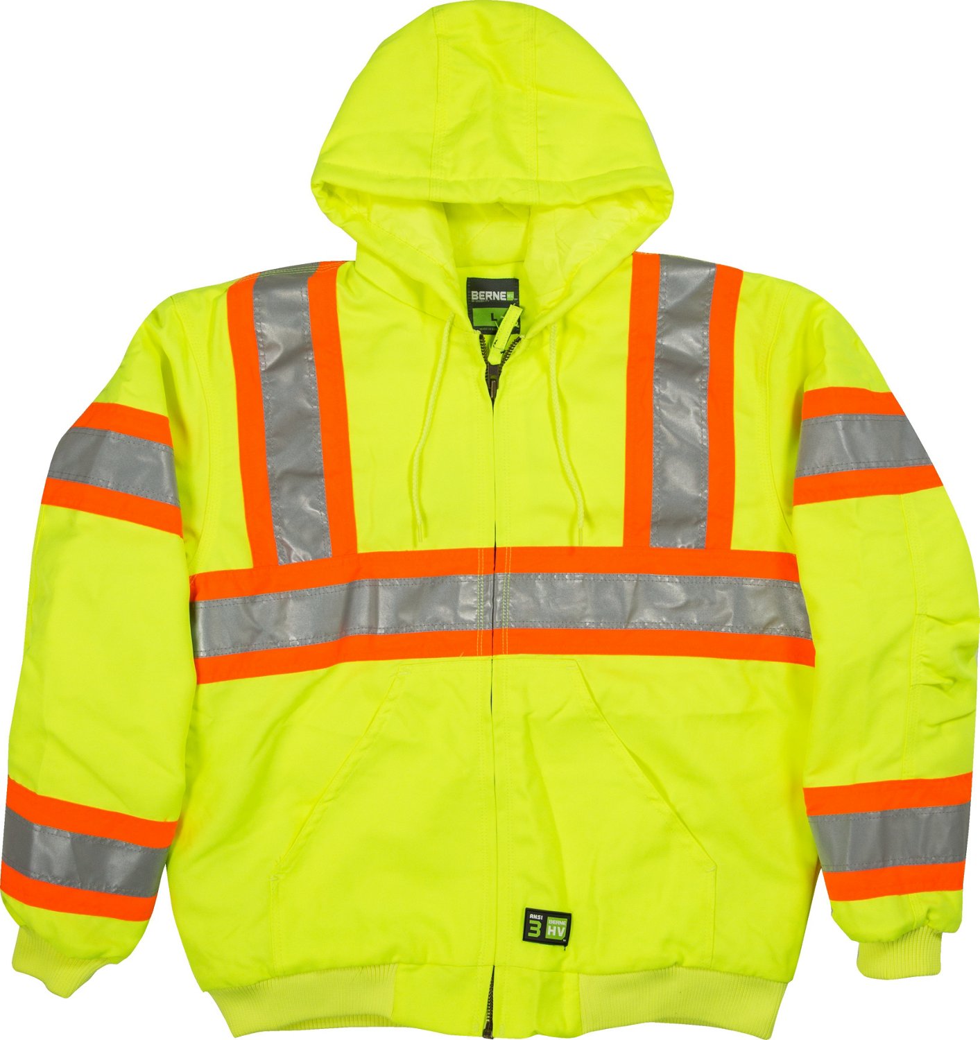 Berne Men's Hi-Visibility Hooded Active Jacket - view number 4