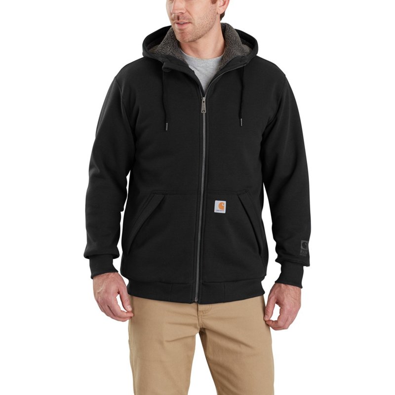 Carhartt Men's Rain Defender Rockland Sherpa Lined Hooded Sweatshirt