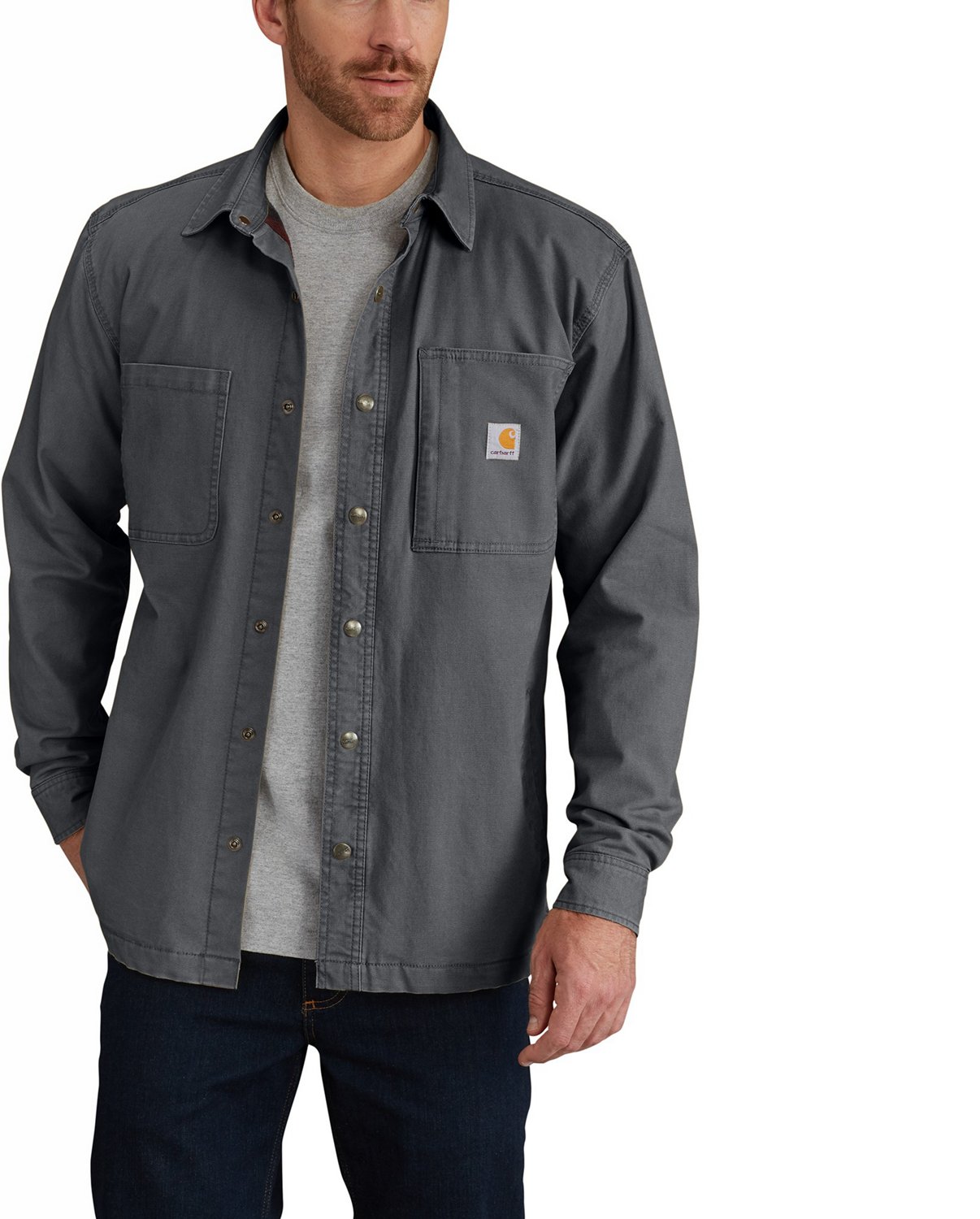 carhartt rugged flex fleece lined rigby shirt