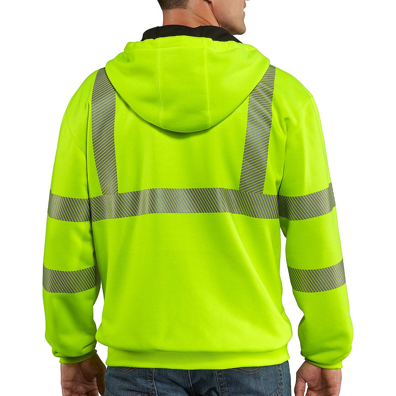 Carhartt Men's High-Visibility Zip-Front Class 3 Thermal-Lined Sweatshirt                                                        - view number 2