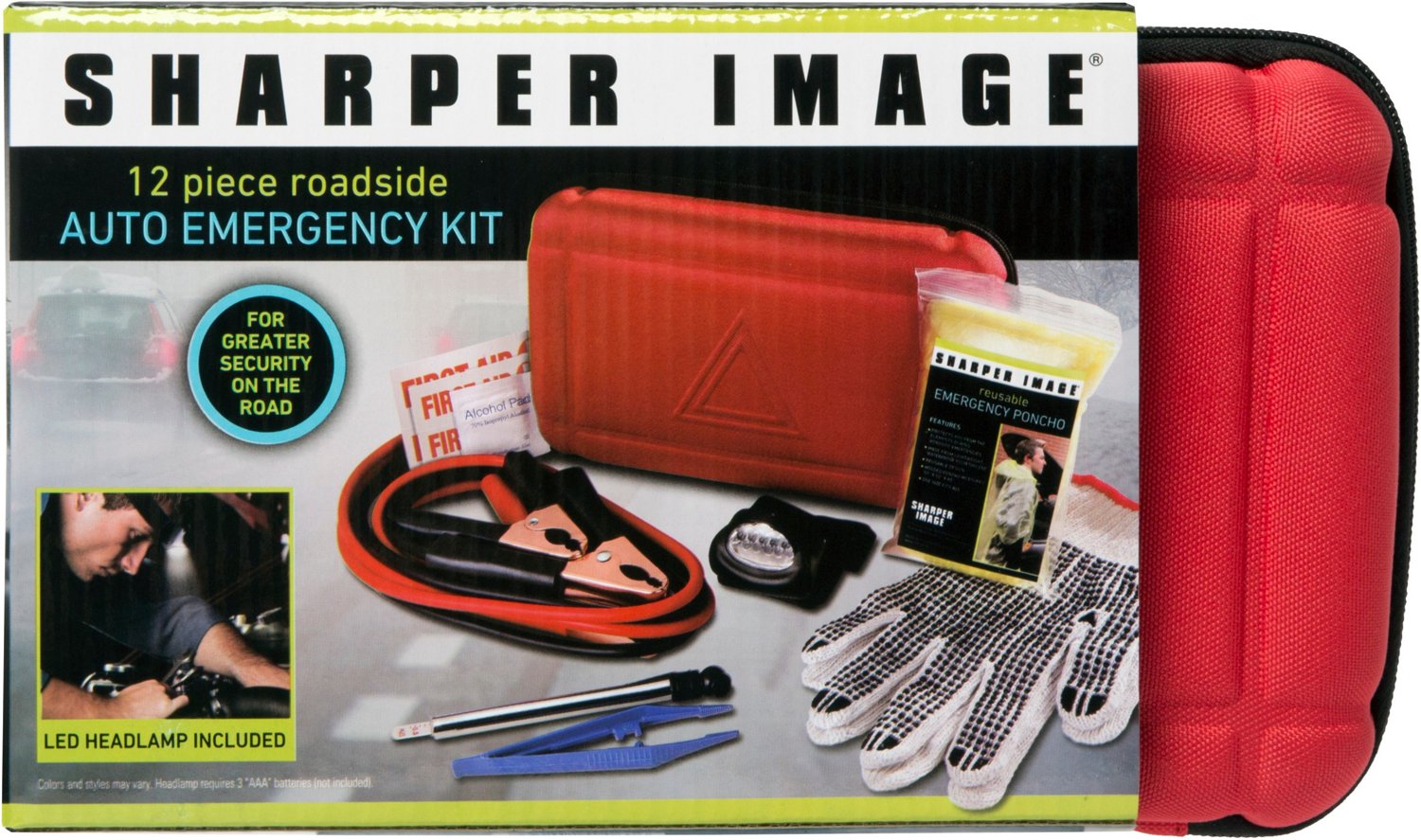 Sharper Image Auto Roadside Emergency Kit Academy