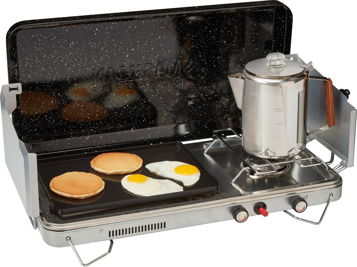 Magellan Outdoors Two Burner Stove with Griddle
