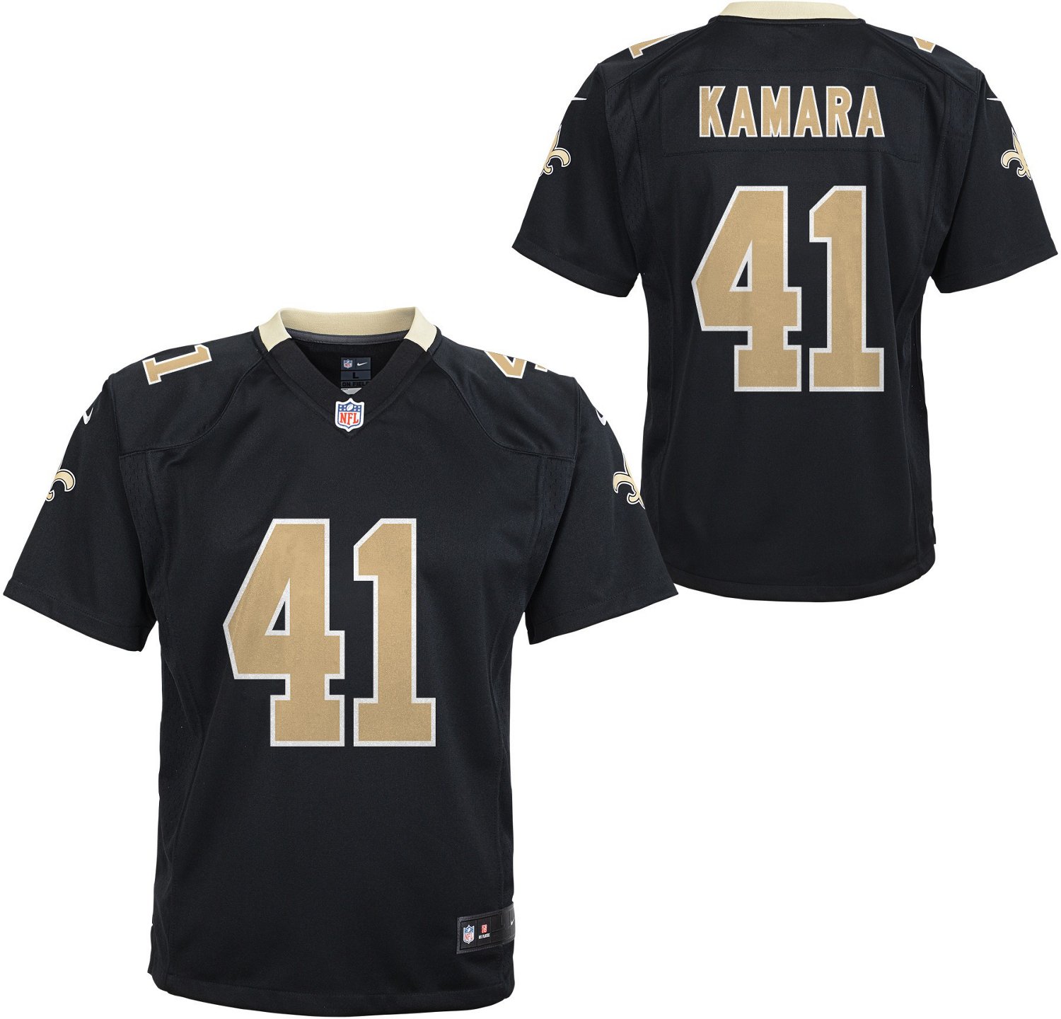 Nike Boys' New Orleans Saints Alvin Kamara 41 Game Team Jersey