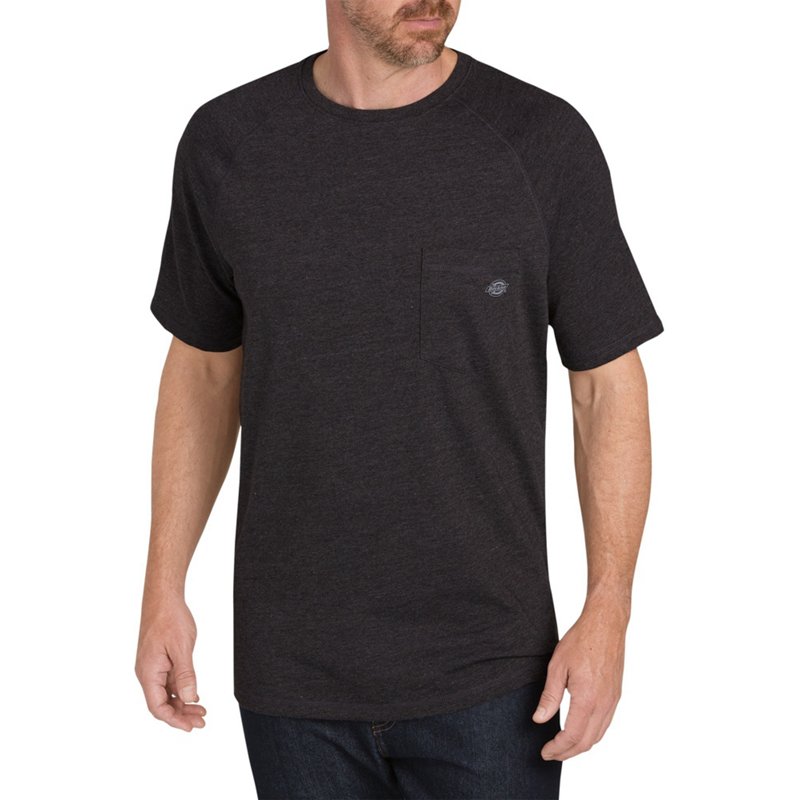 Dickies Men's Temp-iQ Performance Cooling T-Shirt Black/Dark Grey, Large Tall - Men's Longsleeve Work Shirts at Academy Sports