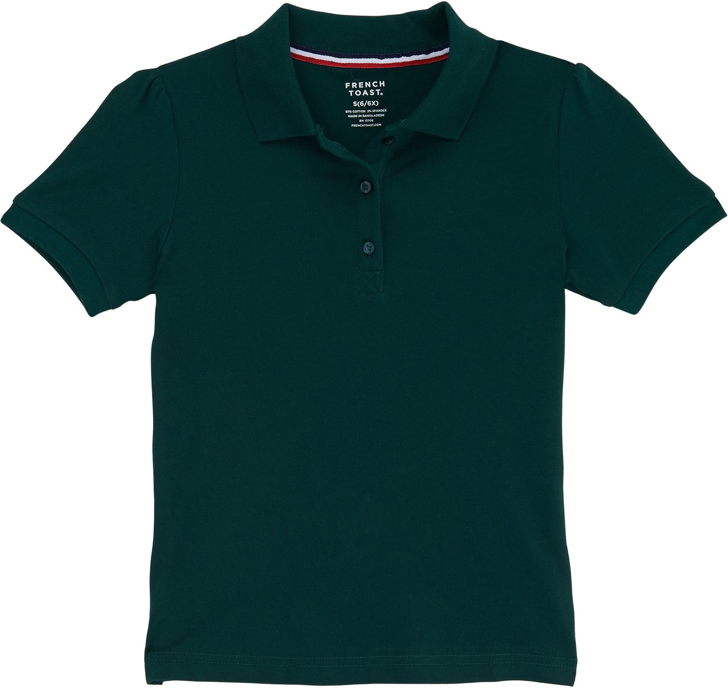 French Toast Girls' Short Sleeve Stretch Pique Polo Shirt