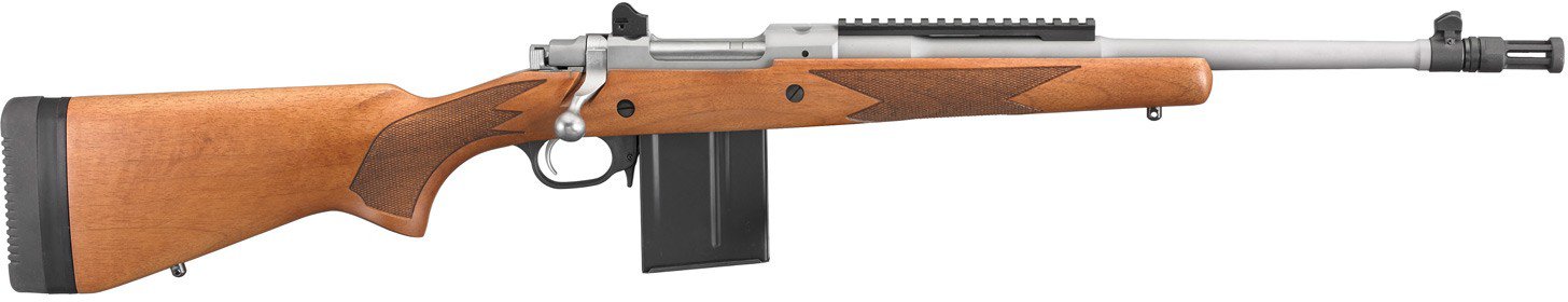 Ruger Gunsite Scout Walnut Stock .308 Winchester Bolt Action Rifle
