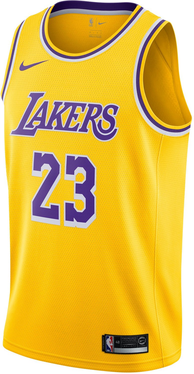 Nike Men's Los Angeles Lakers LeBron James 23 Icon Edition Swingman Jersey                                                       - view number 2