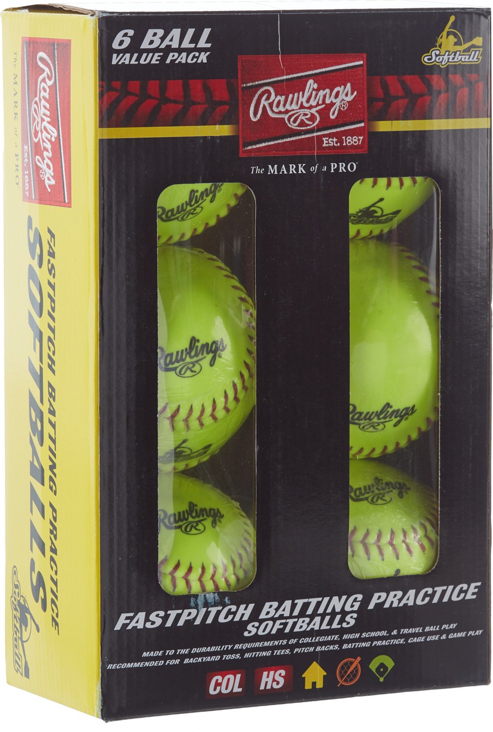Academy Sports + Outdoors 12 in Fast-Pitch Practice Softballs 18
