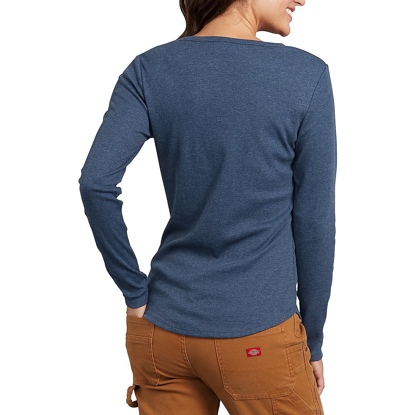 Dickies Women's Long Sleeve Henley Shirt                                                                                         - view number 2