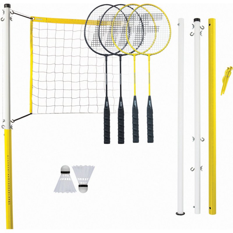 Franklin Family Badminton Set Yellow/White - Outdoor Games at Academy Sports