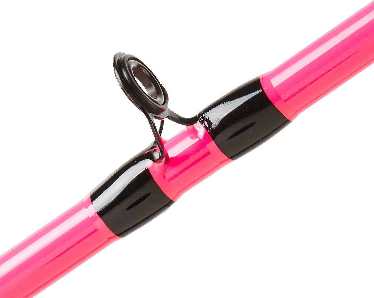 Zebco Roam Spincast Reel and Fishing Rod Combo, 6-Foot 2-piece Rod, Pink