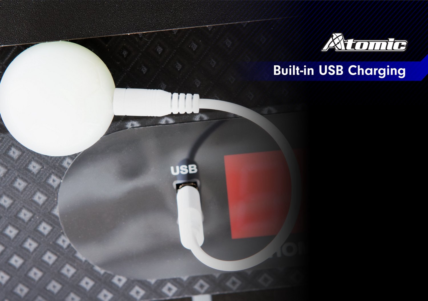 Atomic Azure LED Light Up Foosball Table Academy