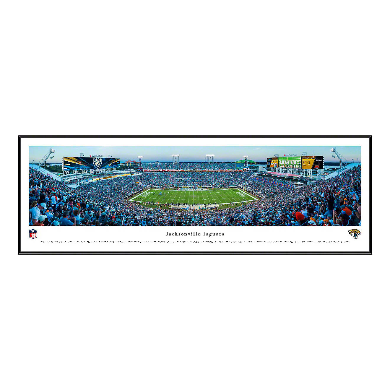 Blakeway Panoramas Jacksonville Jaguars EverBank Field Standard Framed Panoramic Print                                           - view number 1