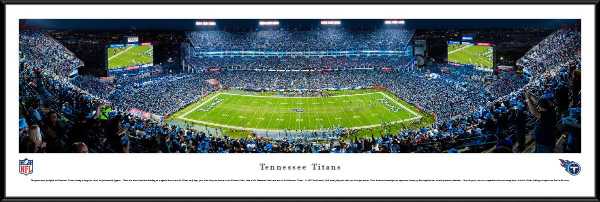 Blakeway Panoramas Tennessee Titans Nissan Stadium Standard Framed Panoramic Print