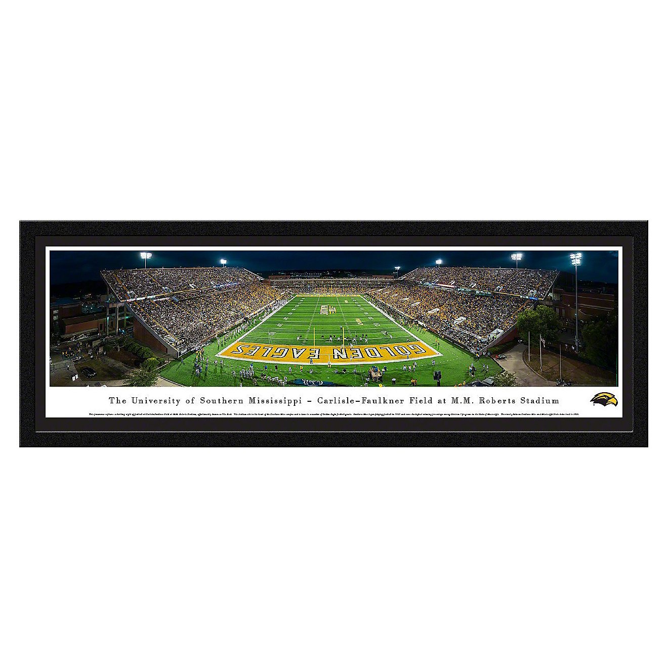 Blakeway Panoramas University of Southern Mississippi M.M. Roberts Stadium Single Mat Select Framed                              - view number 1