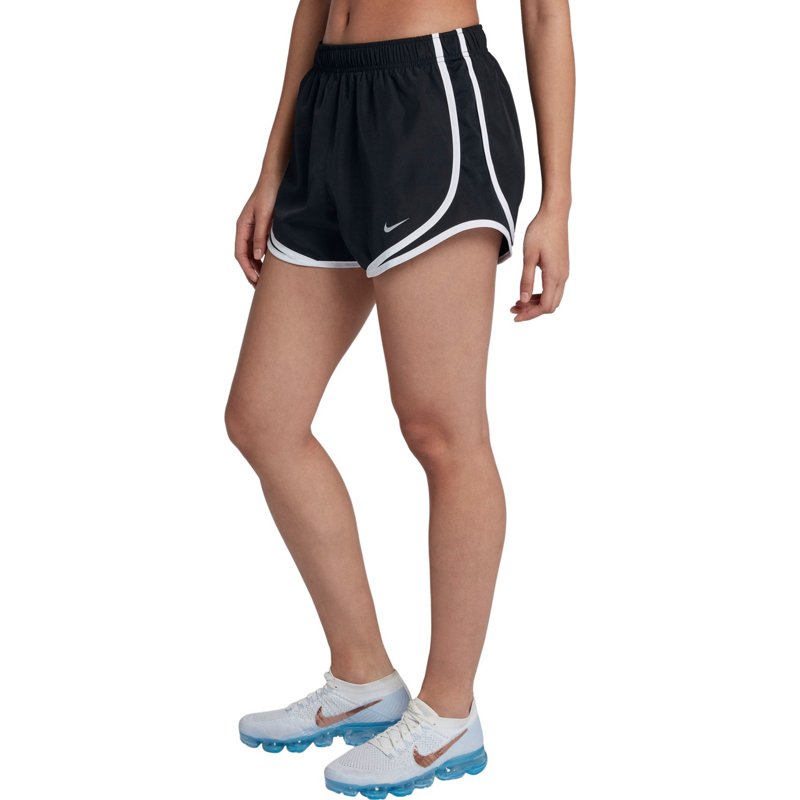 Nike Women's Dry Tempo Shorts Black/Black/White, X-Small - Women's Running Btms at Academy Sports