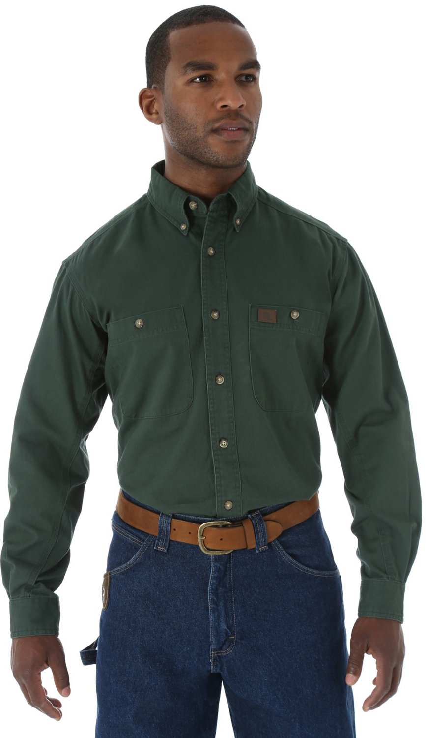 Wrangler Men's Riggs Workwear Twill Button Down Work Shirt