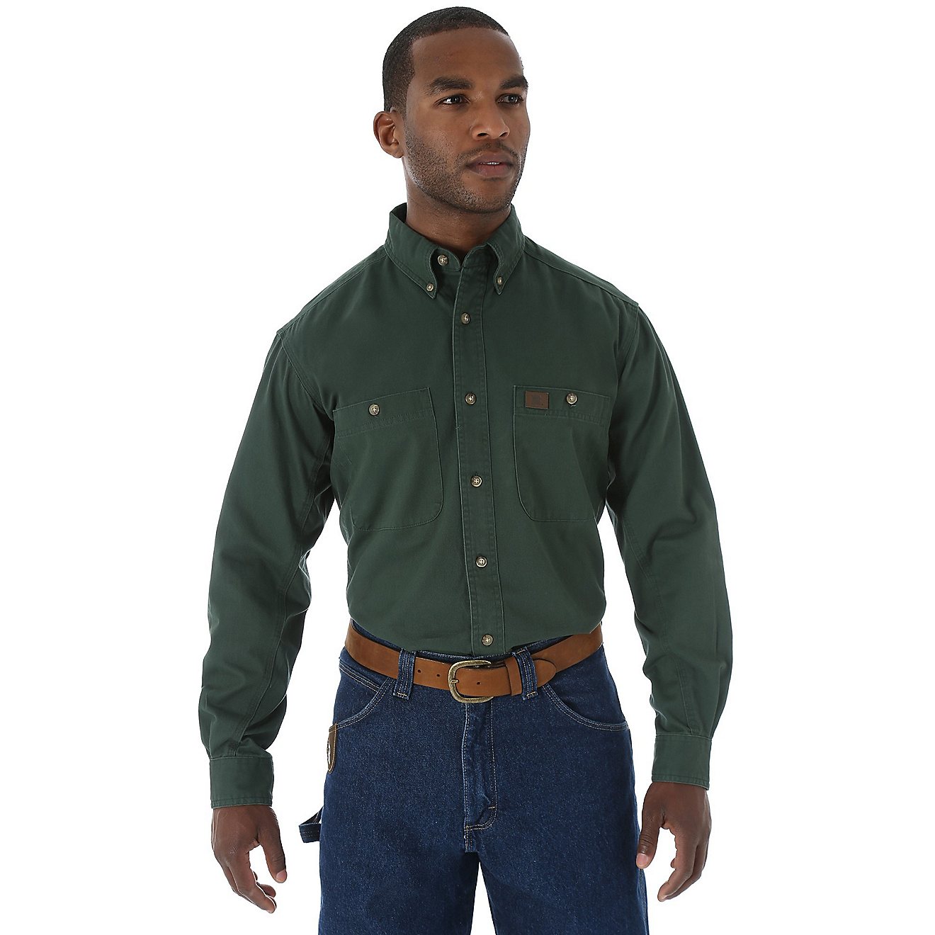 Wrangler Men's Riggs Workwear Twill Button Down Work Shirt