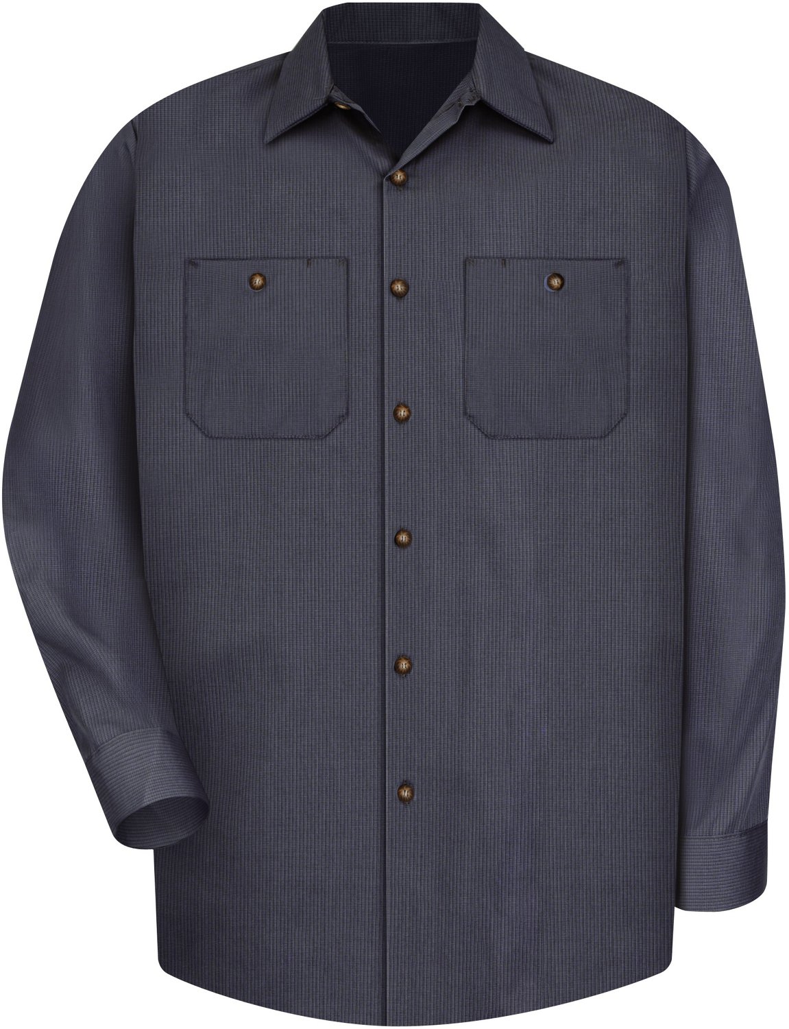 Red Kap Men's Long Sleeve Geometric Microcheck Work Shirt - view number 3