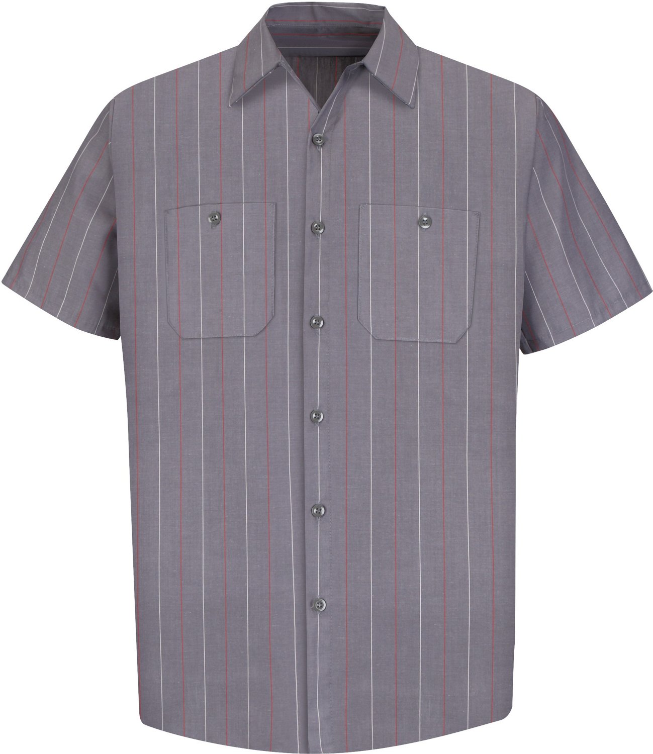 Red Kap Men's Industrial Short Sleeve Stripe Work Shirt - view number 3
