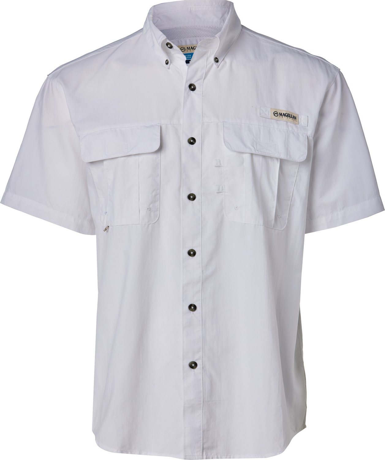 Magellan Outdoors Men's Laguna Madre Solid Short Sleeve Fishing Shirt ...