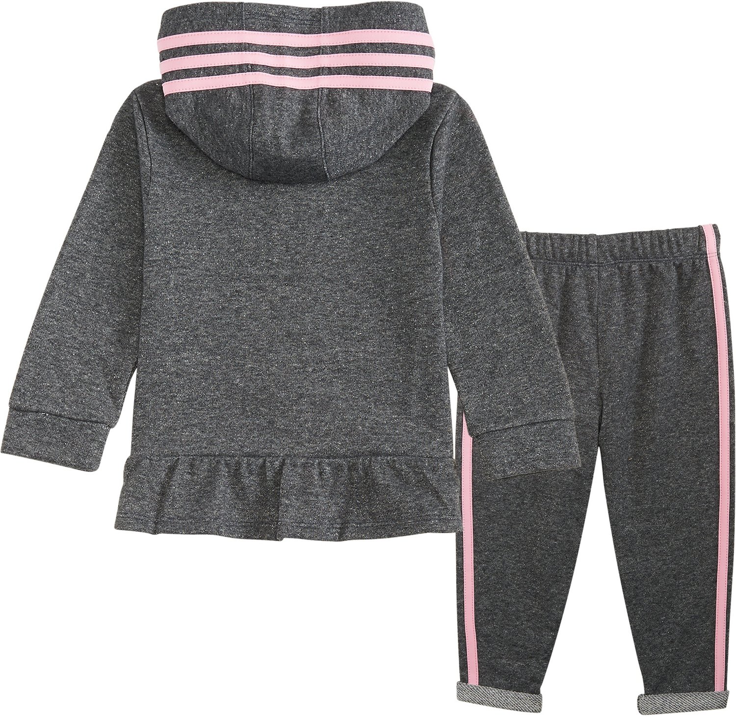 adidas Toddler Girls' Sparkle French Terry Jacket Set                                                                            - view number 2