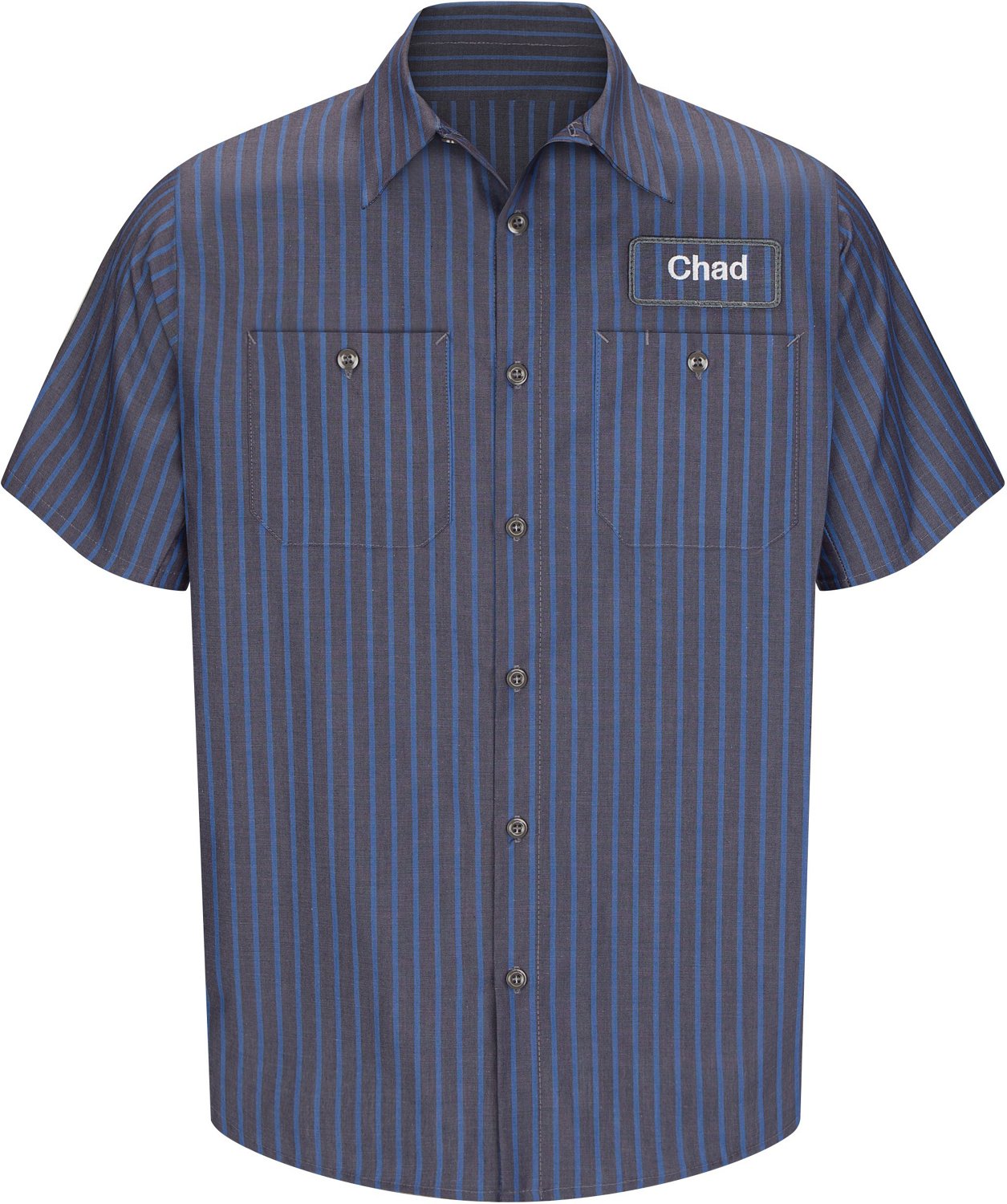 Red Kap Men's Industrial Short Sleeve Stripe Work Shirt - view number 2